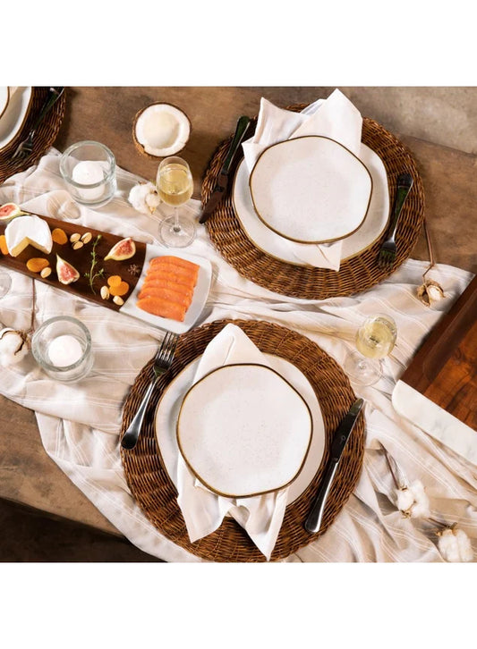 Oxford Dinner Plate Set Kit 10 pcs for 10 People