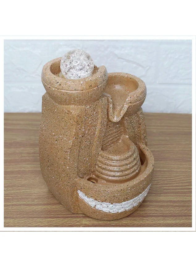 Decorative Waterfall Water Fountain with 3 Falls and LED Light Bivolt