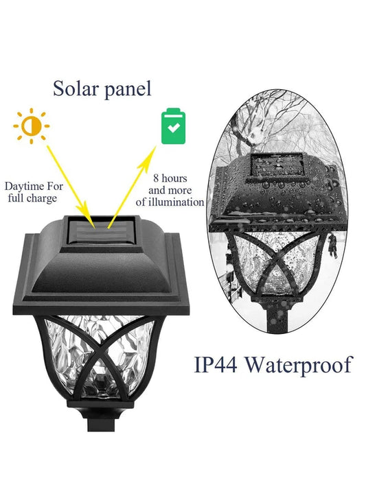 Kit 2 Solar Lights with White LED Lights for Garden