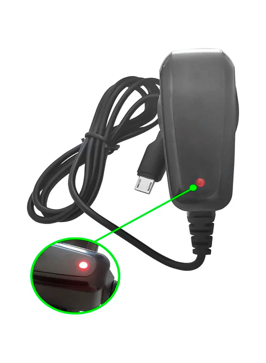 Kit 2 Cell Phone Chargers Micro USB Bivolt Power Supply Black