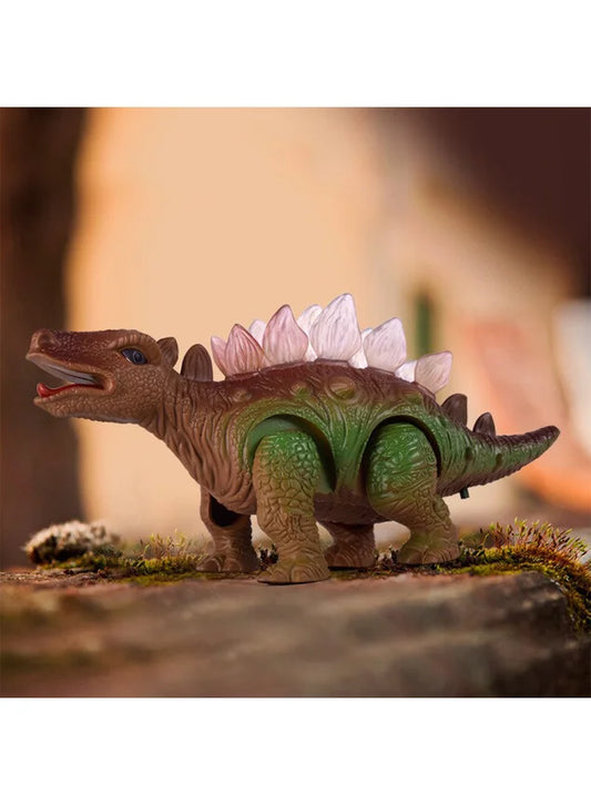 Electric Dinosaur Children's Toy Sound Lights Brown