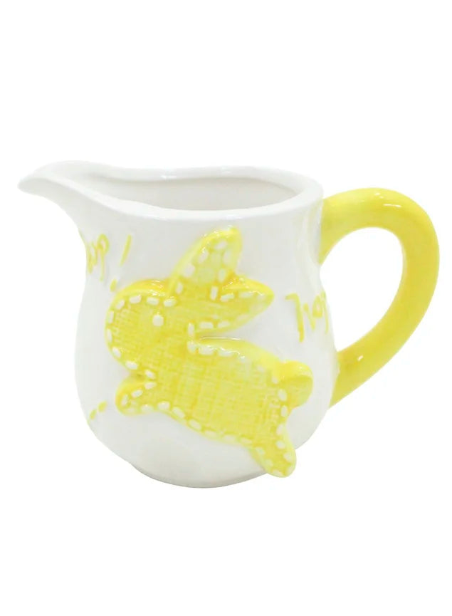 Yellow Ceramic Easter Bunny Milk Jug - 275ml