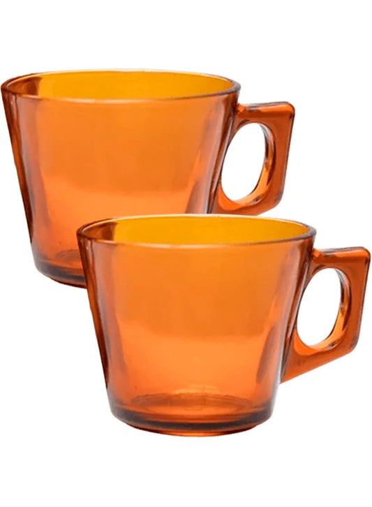4-Piece Cup Set Kit for 4 People in Amber Glass 180ml