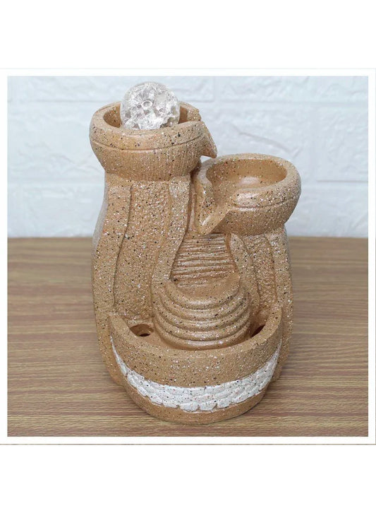 Decorative Waterfall Water Fountain with 3 Falls and LED Light Bivolt