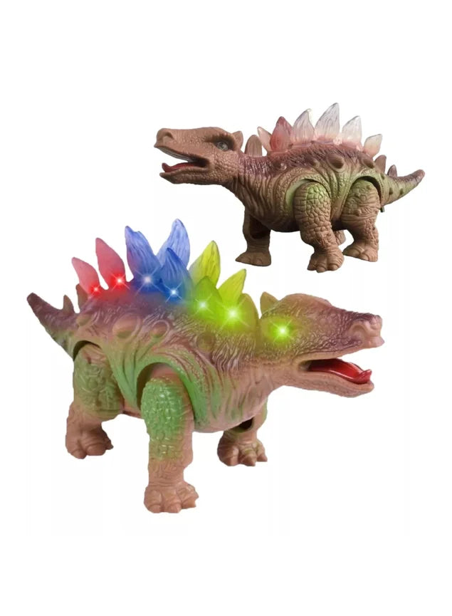 Electric Dinosaur Children's Toy Sound Lights Brown